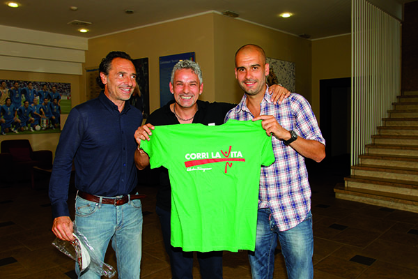 Roberto Baggio, Pep Guardiola e Cesare Prandelli